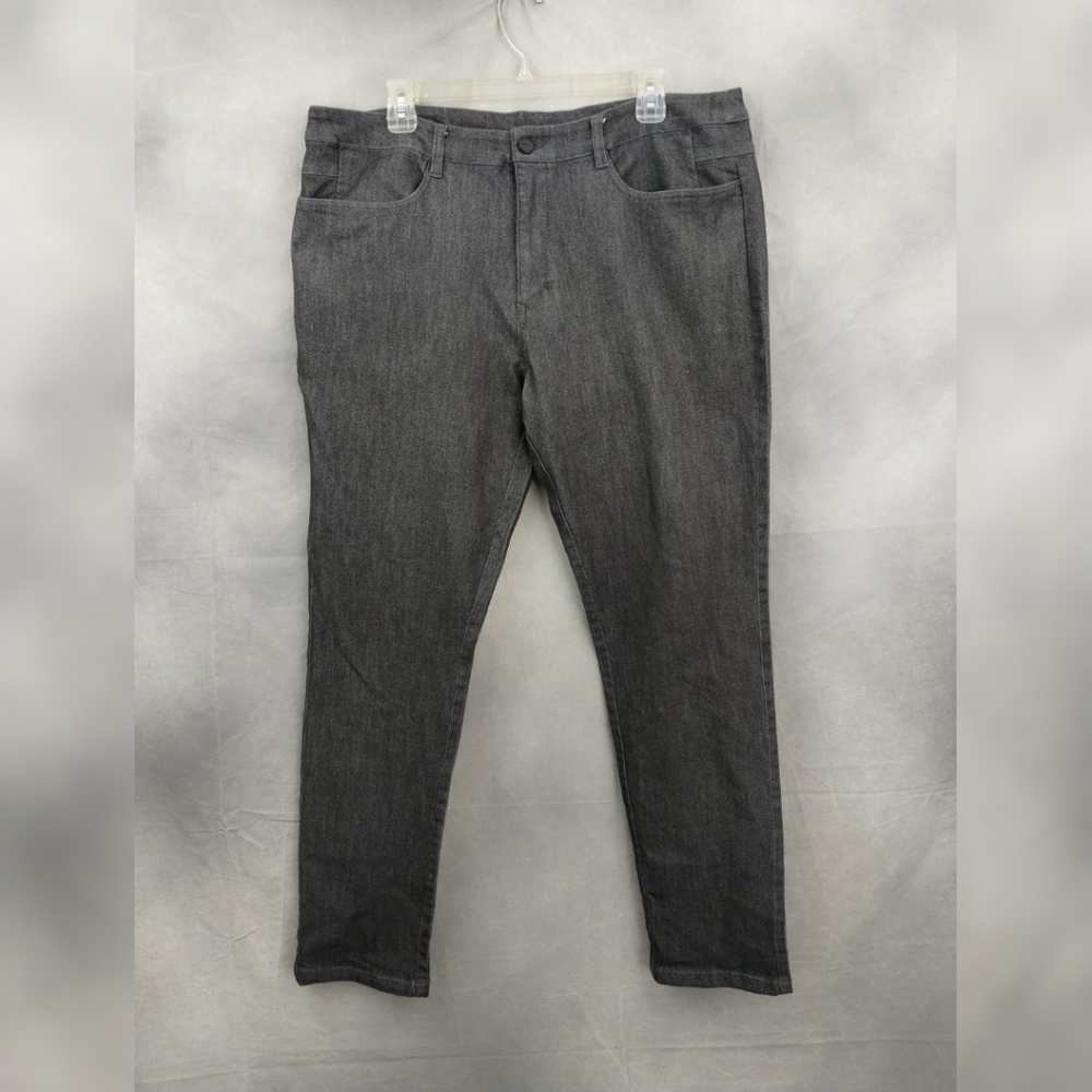 NEW Bylt Jeans Men's 38 Gray Tech Denim Everyday Pant 2.0 Zip Pocket Stretch